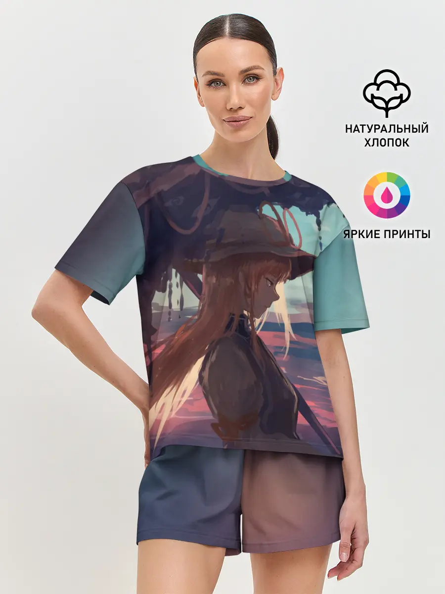 Женская пижама с шортами / Зонтик