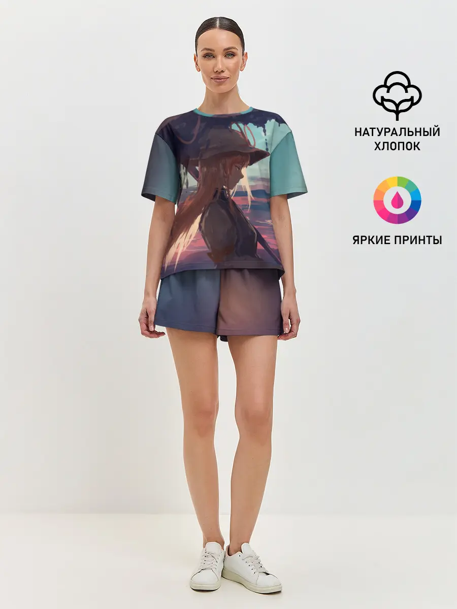 Женская пижама с шортами / Зонтик