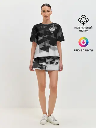 Женская пижама с шортами / Герб РФ