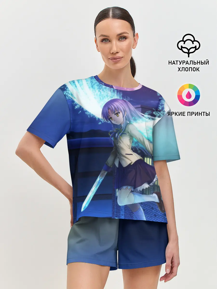 Женская пижама с шортами / Крылья