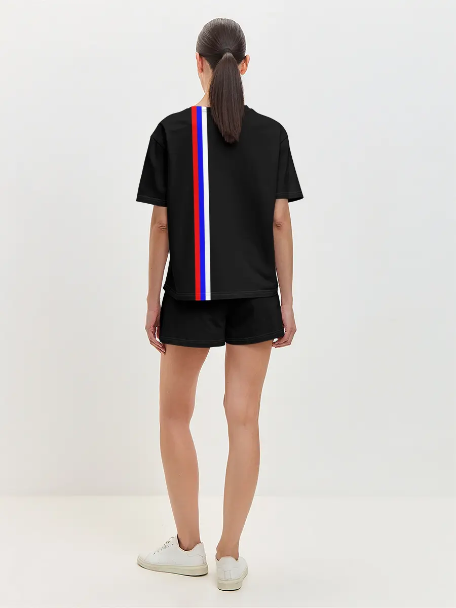 Женская пижама с шортами / Лента с гербом России