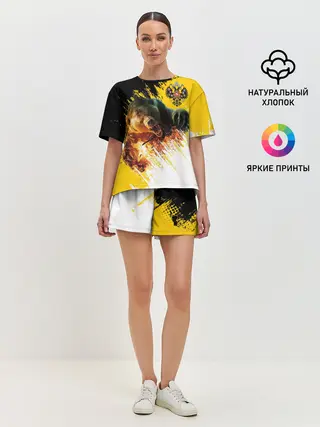 Женская пижама с шортами / Имперский флаг и медведь