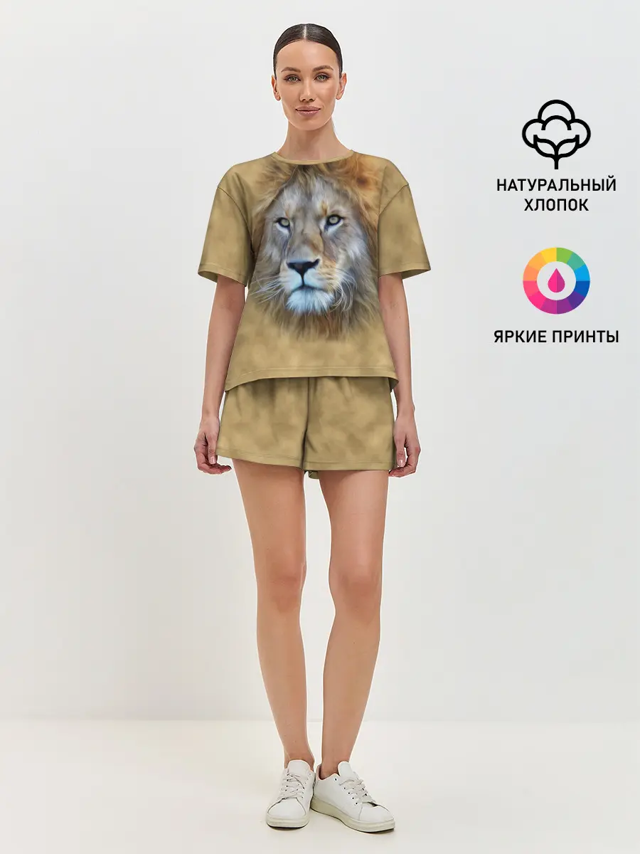 Женская пижама с шортами / Лев
