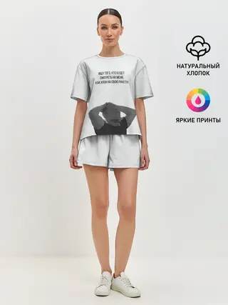 Женская пижама с шортами / Илон и ракета