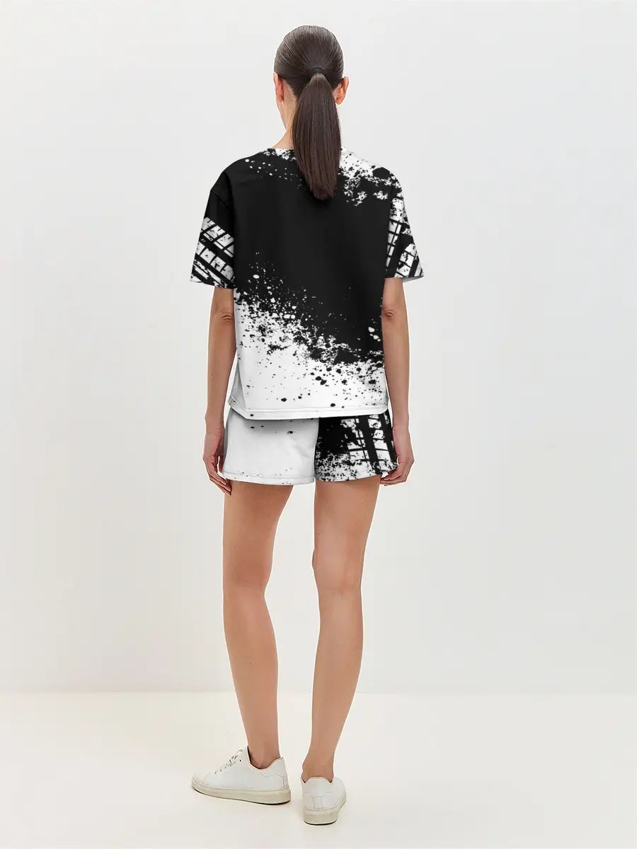 Женская пижама с шортами / Mercedes abstract sport