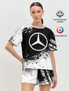 Женская пижама с шортами / Mercedes abstract sport