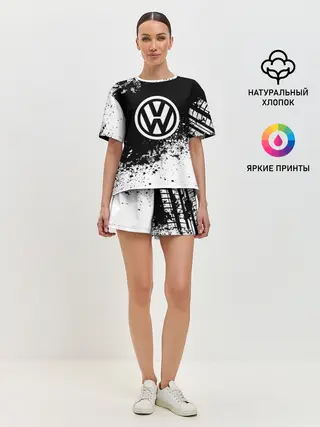 Женская пижама с шортами / Volkswagen abstract sport