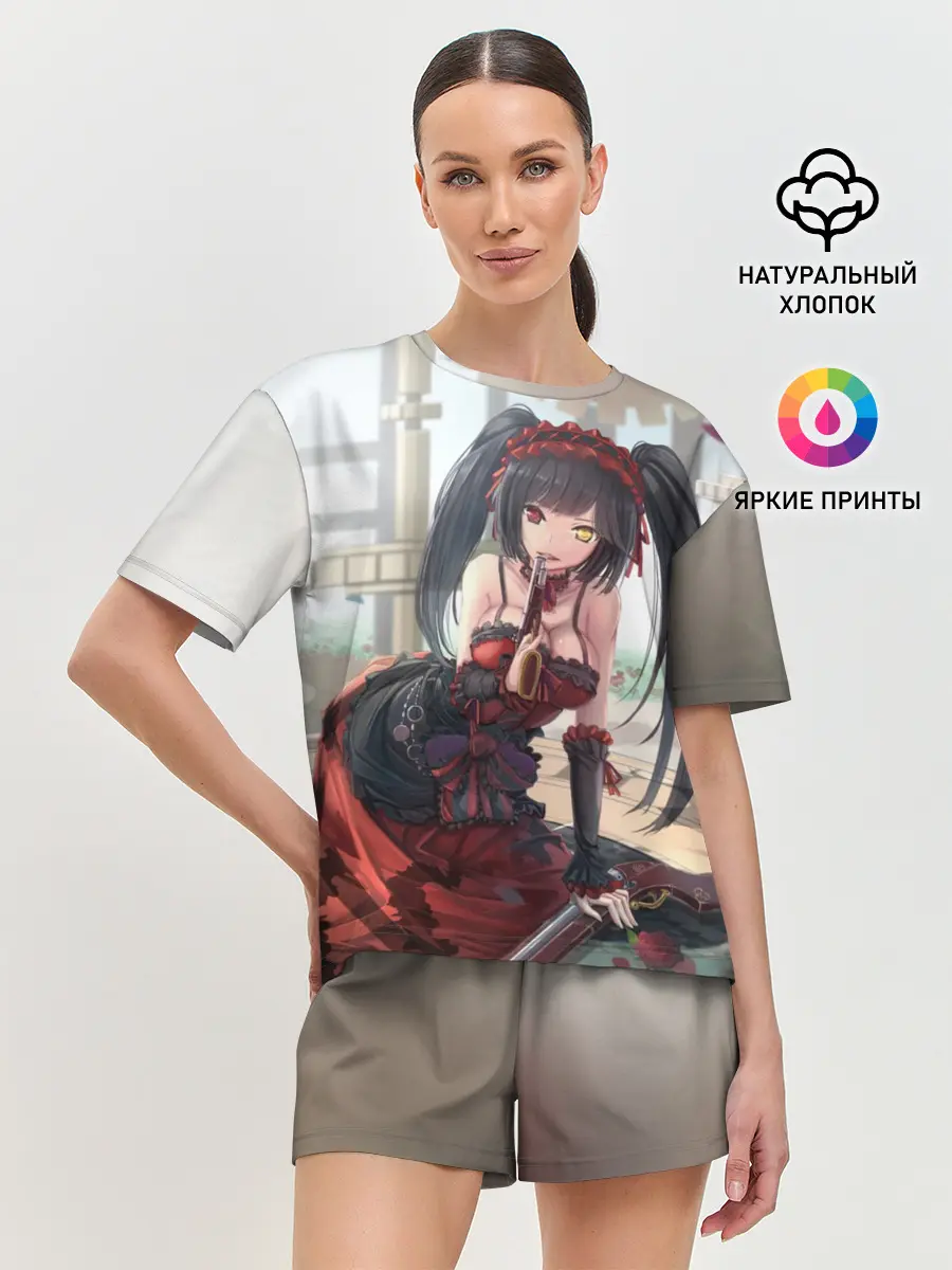 Женская пижама с шортами / токисаки аниме