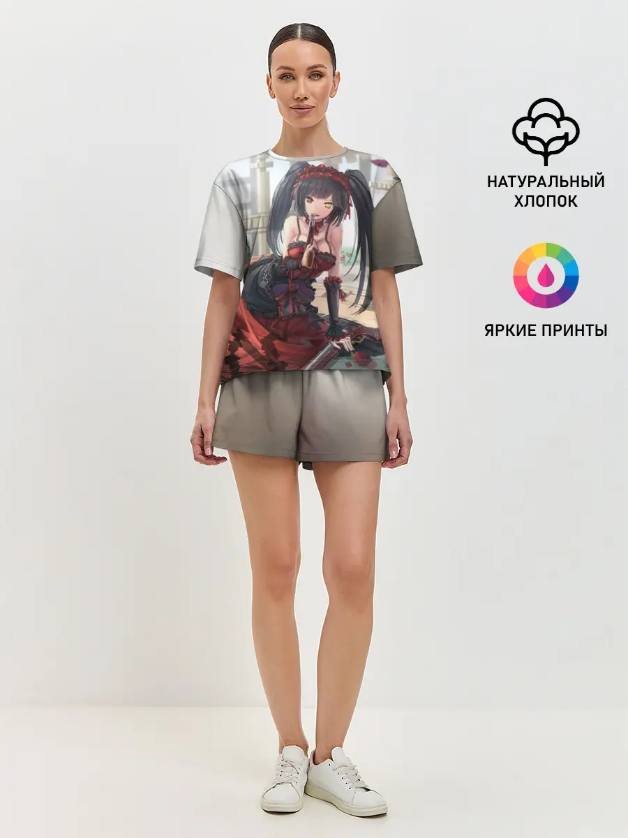 Женская пижама с шортами / токисаки аниме