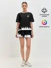 Женская пижама с шортами / Mitsubishi abstract black