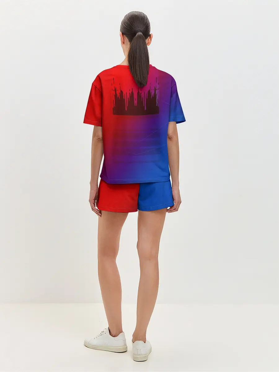 Женская пижама с шортами / FC Barcelona color sport