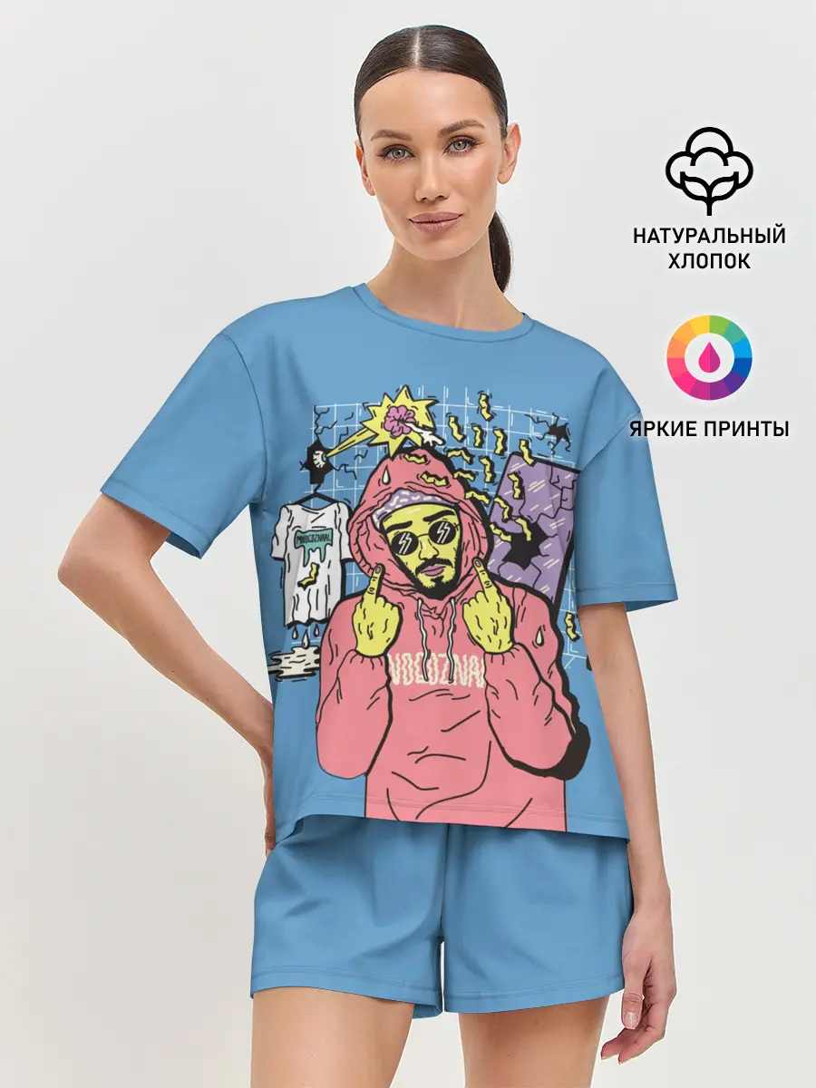 Женская пижама с шортами / Mnogoznaal 4