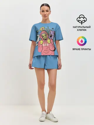 Женская пижама с шортами / Mnogoznaal 4