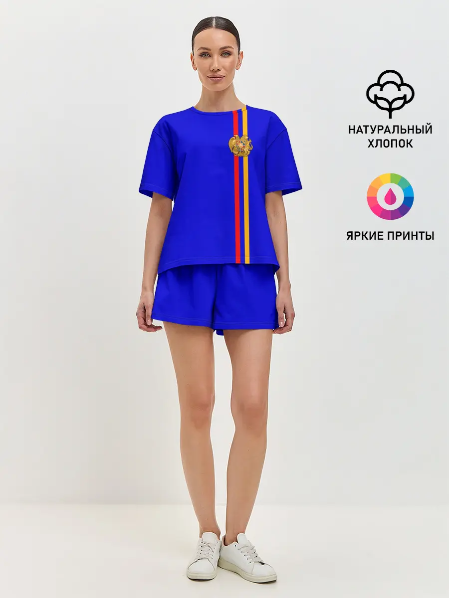 Женская пижама с шортами / Армения, лента с гербом