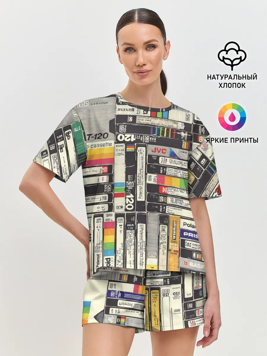 Женская пижама с шортами / VHS-кассеты
