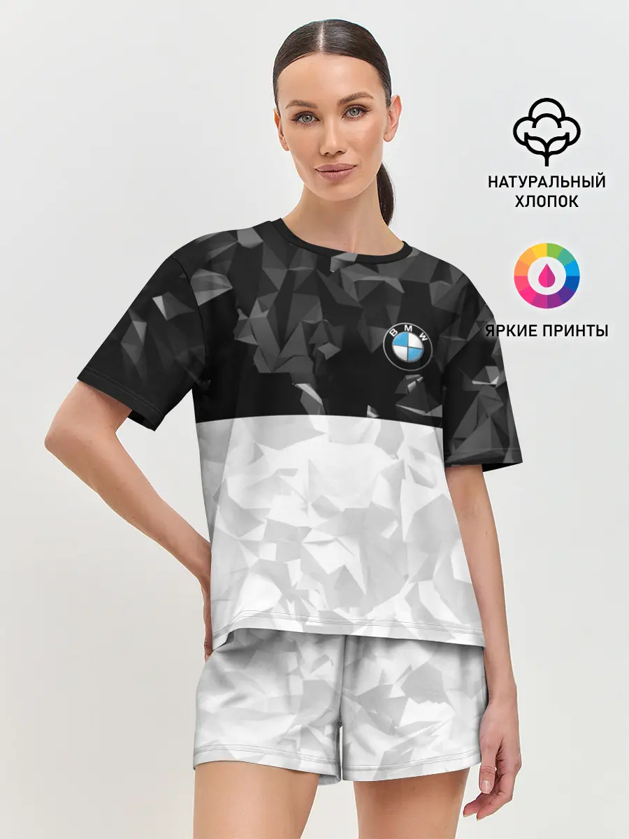Женская пижама с шортами / BMW BLACK COLLECTION