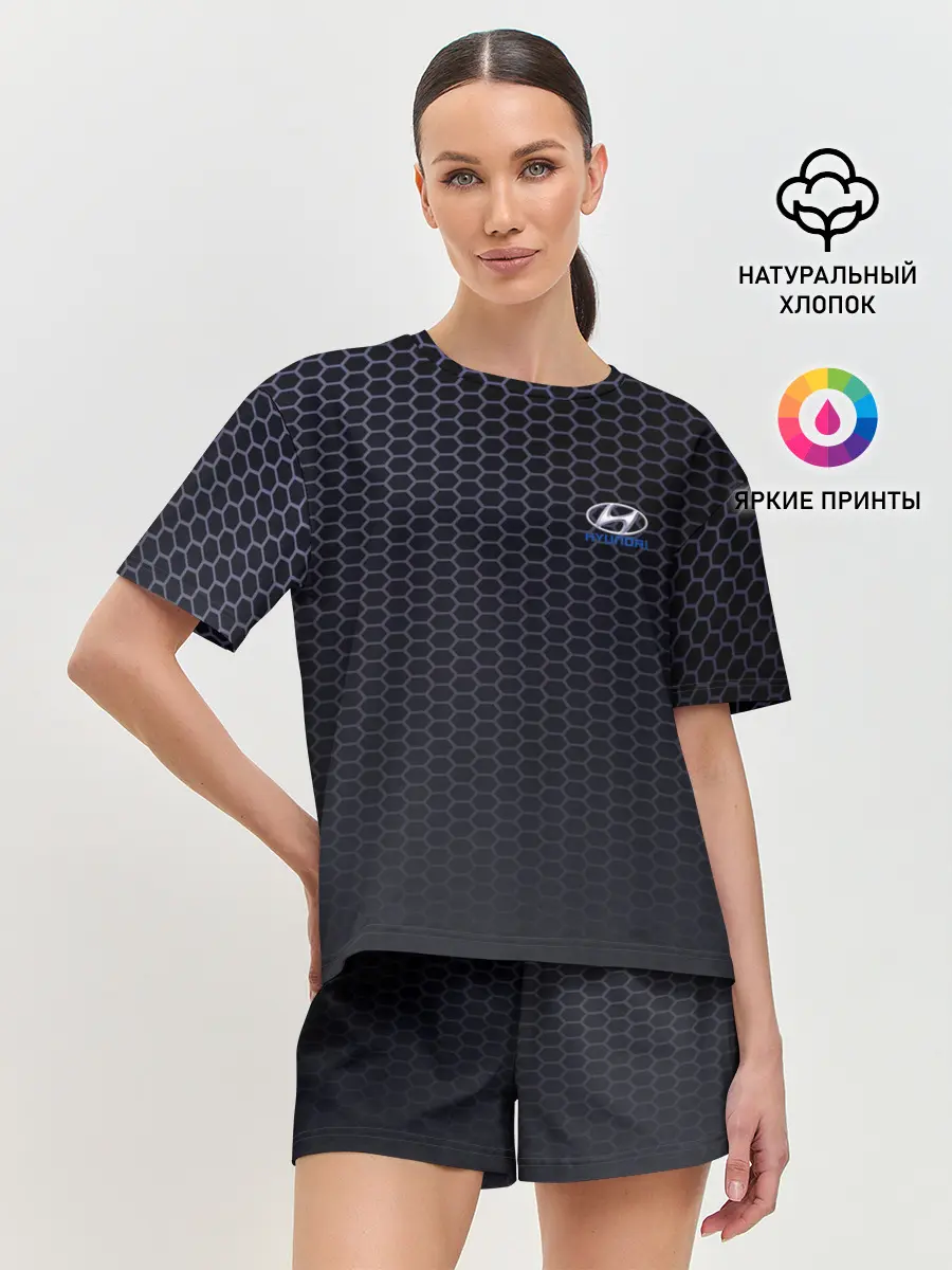 Женская пижама с шортами / HYUNDAI carbon uniform 2018