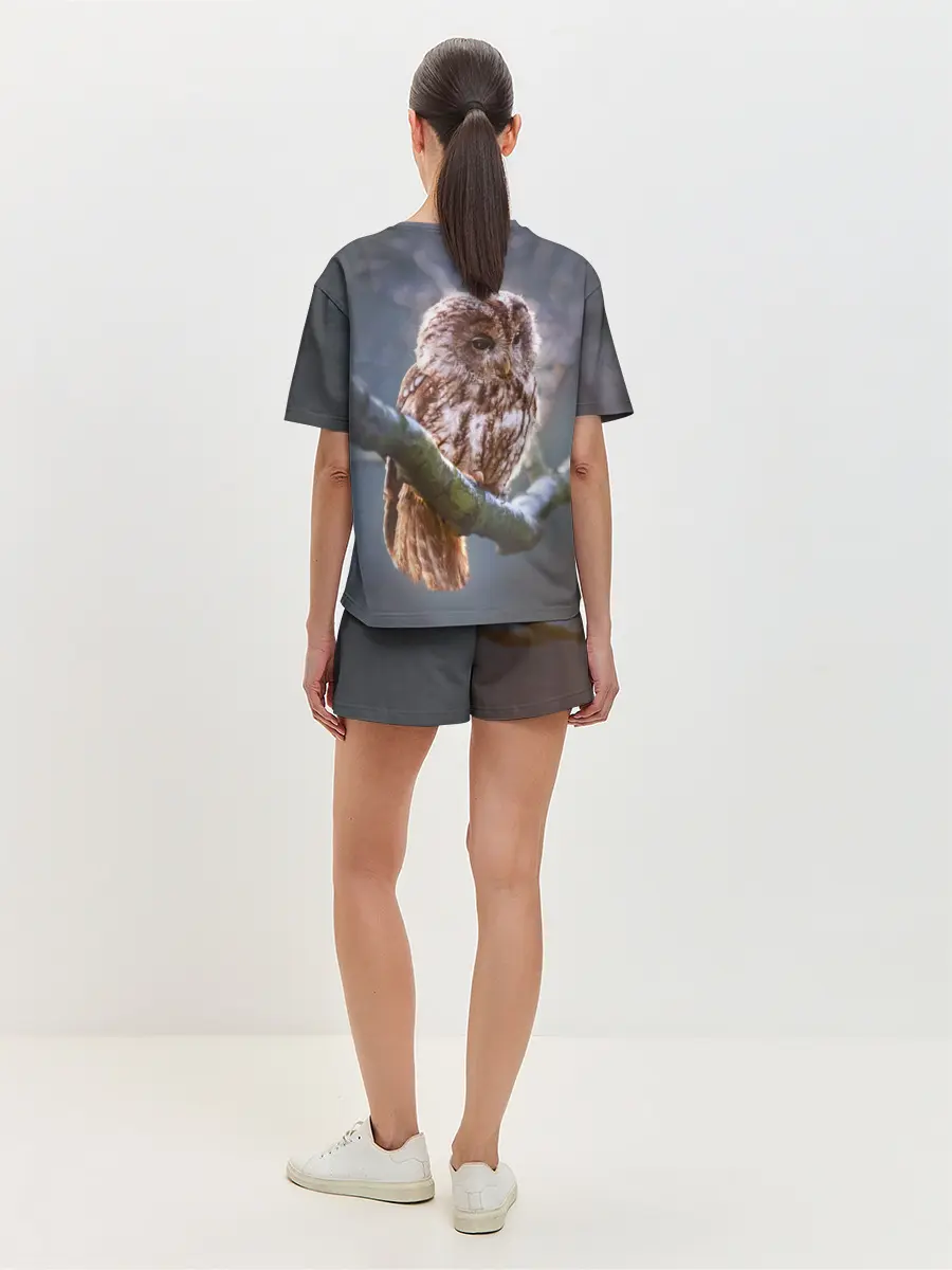 Женская пижама с шортами / Сова