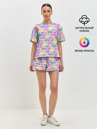 Женская пижама с шортами / Влажные глазки | Ahegao Eyes