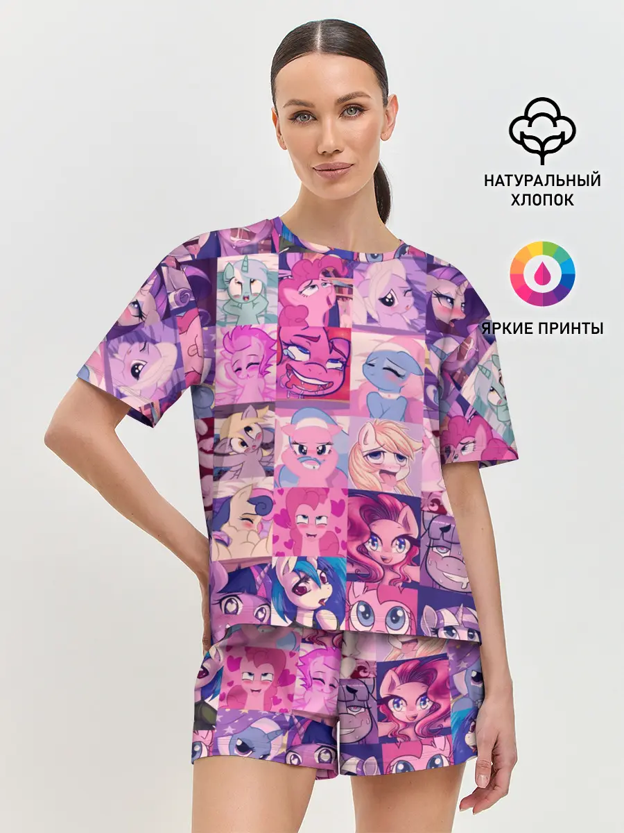 Женская пижама с шортами / My Little Pony Ahegao
