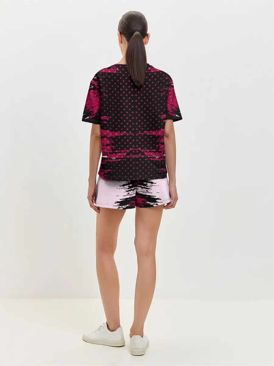 Женская пижама с шортами / Barcelona abstract collection