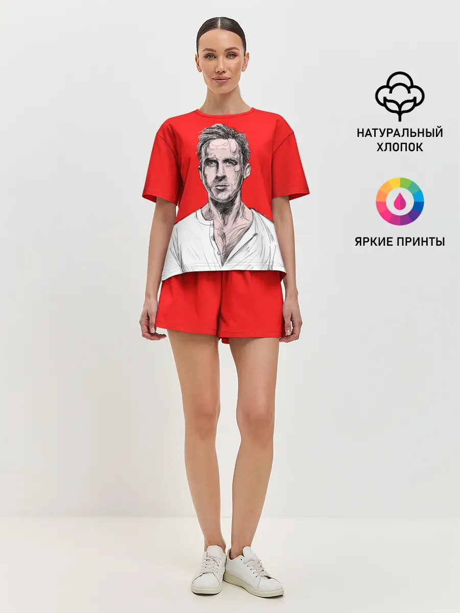 Женская пижама с шортами / Райан Гослинг_3