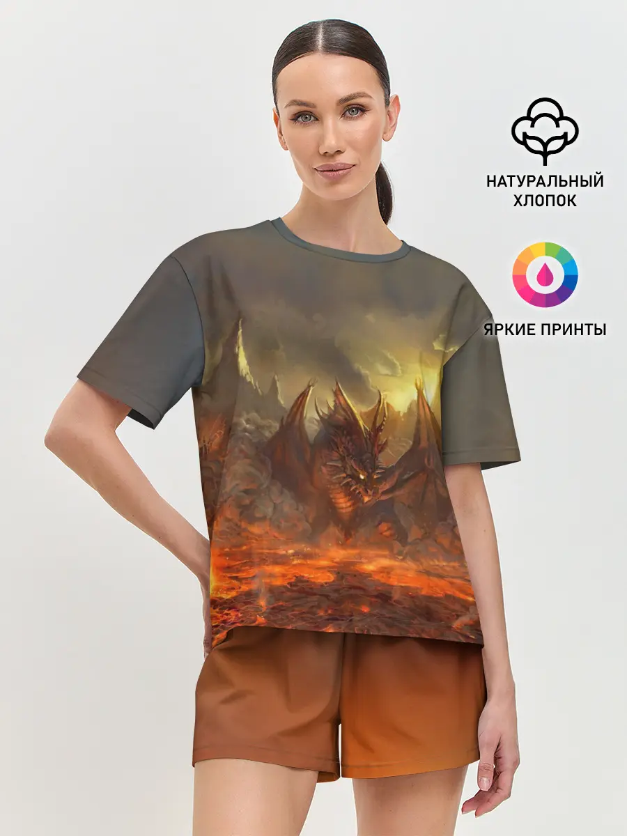 Женская пижама с шортами / Fire Dragon