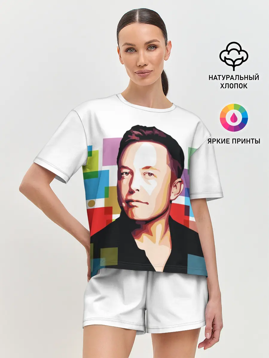 Женская пижама с шортами / Илон Маск