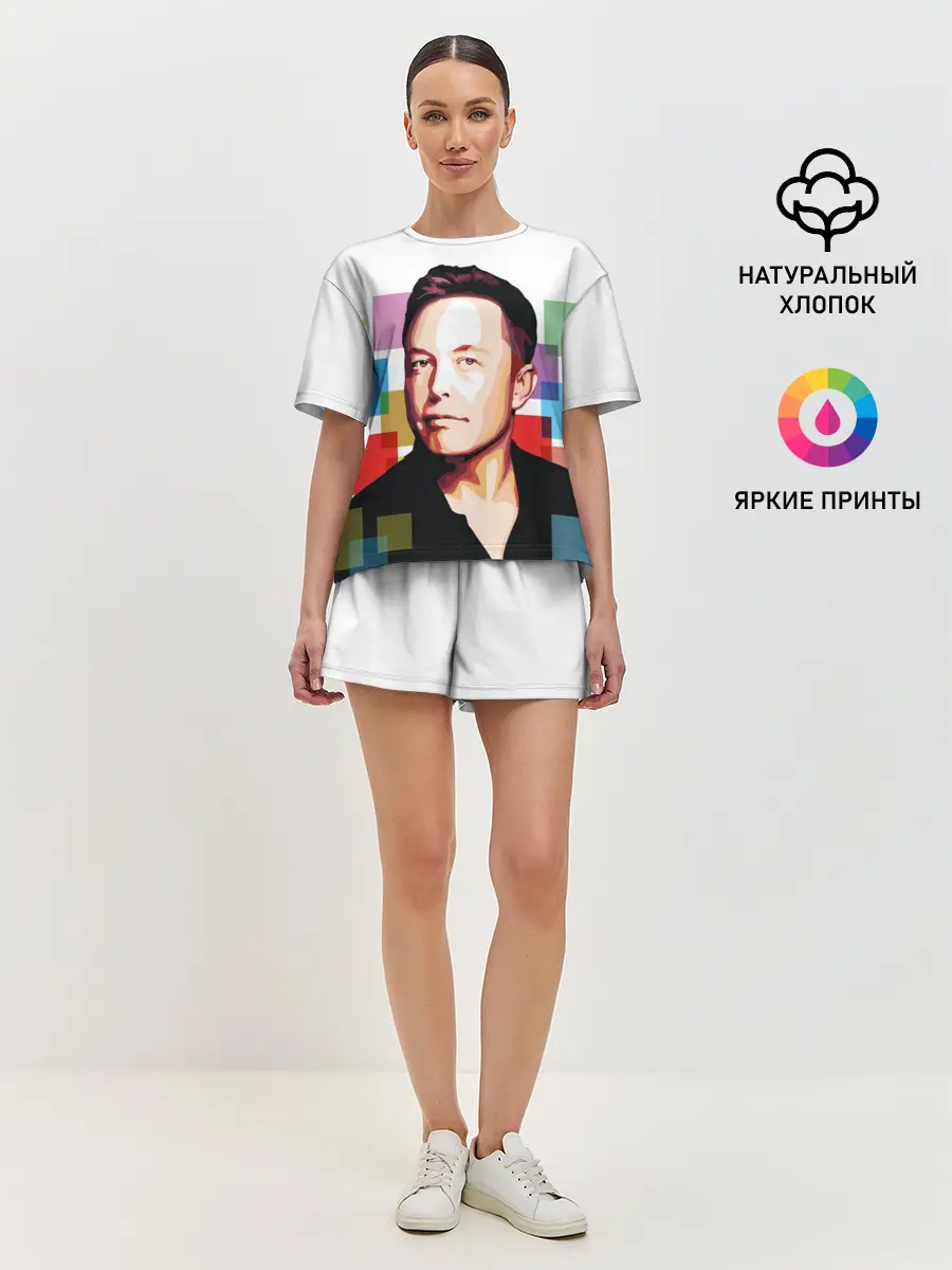 Женская пижама с шортами / Илон Маск