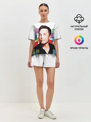 Женская пижама с шортами / Илон Маск