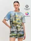 Женская пижама с шортами / Город в небе