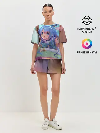 Женская пижама с шортами / коносуба аква