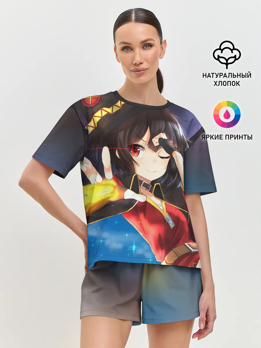 Женская пижама с шортами / Megumin луч из руки