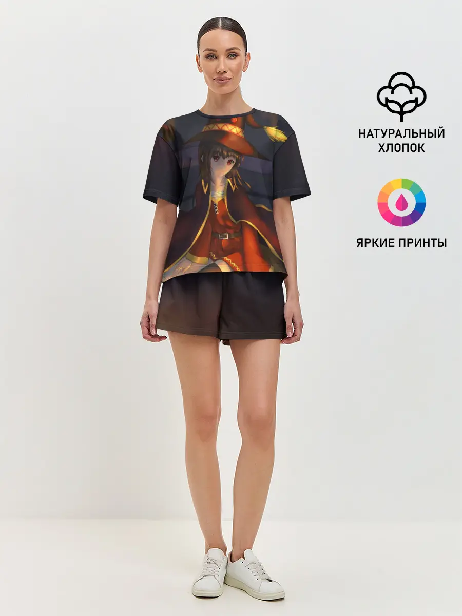 Женская пижама с шортами / Megumin ночная