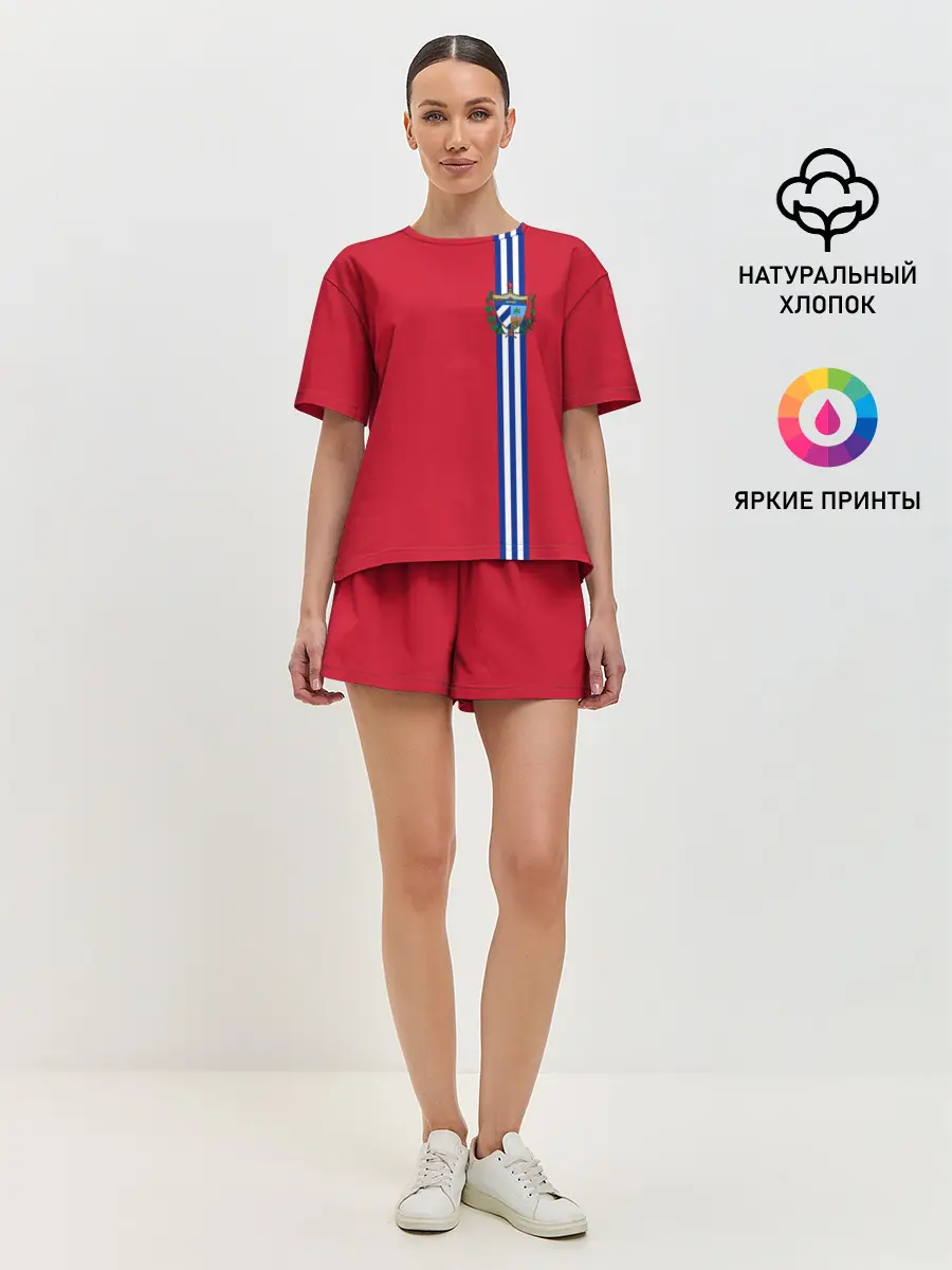 Женская пижама с шортами / Куба, лента с гербом