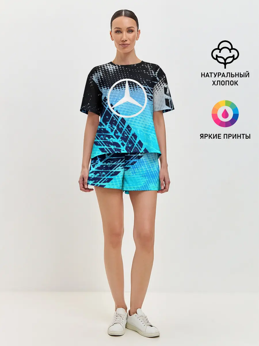 Женская пижама с шортами / Mercedes sport auto motors