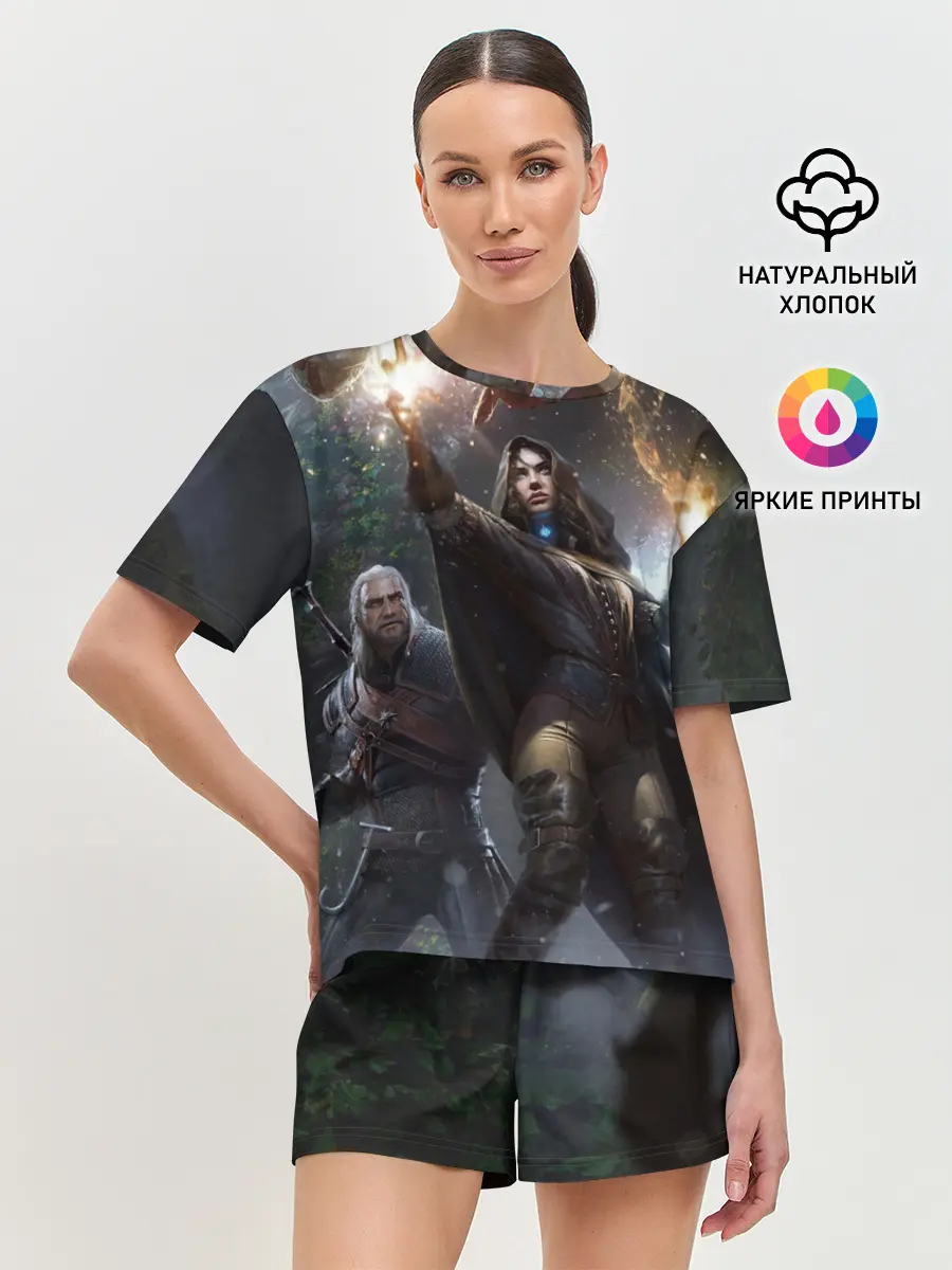 Женская пижама с шортами / Йеннифер и Геральт