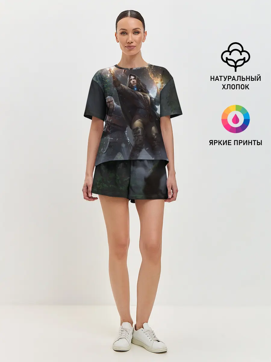 Женская пижама с шортами / Йеннифер и Геральт