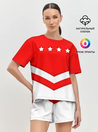 Женская пижама с шортами / Звезды и полосы