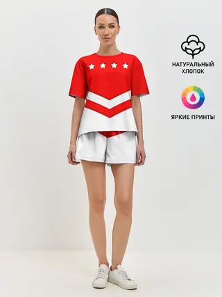 Женская пижама с шортами / Звезды и полосы