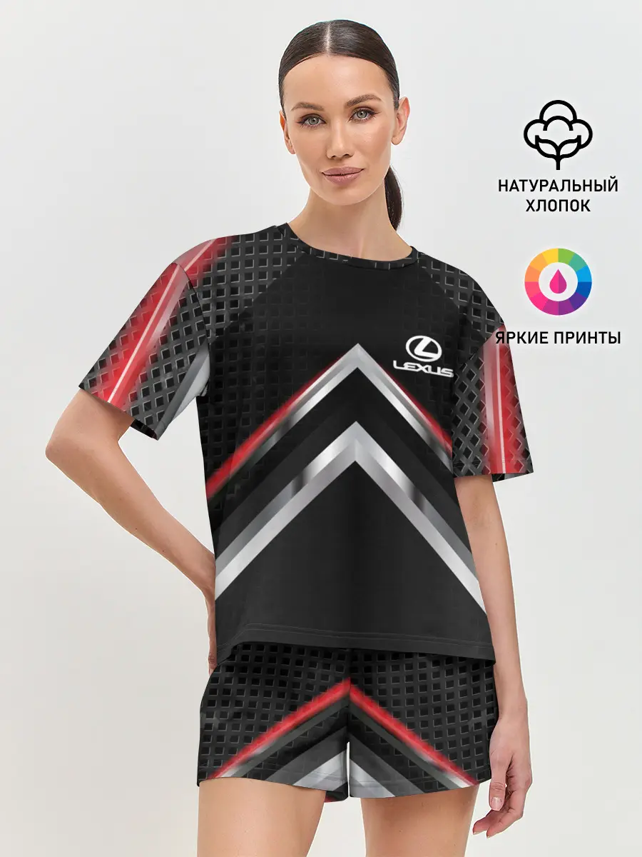 Женская пижама с шортами / Lexus abstract line