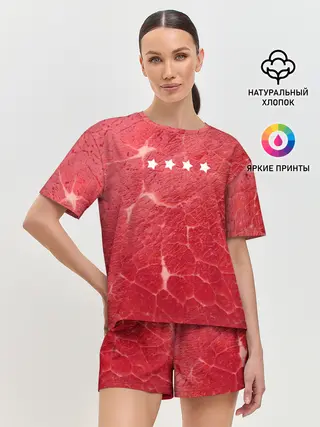Женская пижама с шортами / Мясо 100%