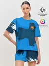 Женская пижама с шортами / BARCELONA SPORT BLUE