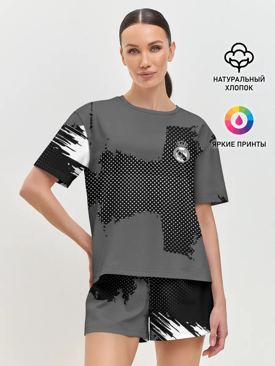 Женская пижама с шортами / REAL MADRID SPORT GRAY