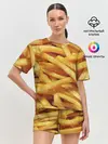 Женская пижама с шортами / Картошка фри