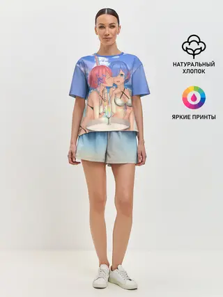 Женская пижама с шортами / Жизнь в другом мире с нуля