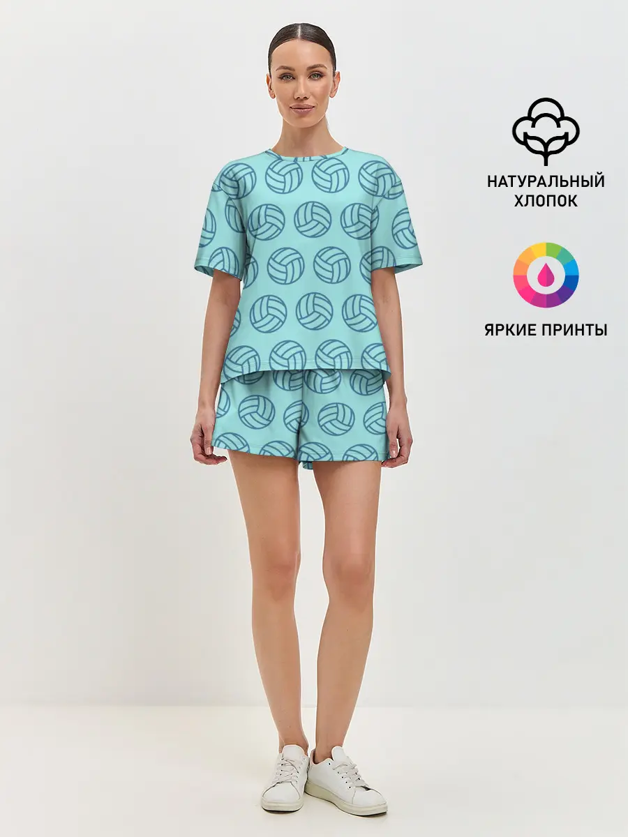 Женская пижама с шортами / Волейбол