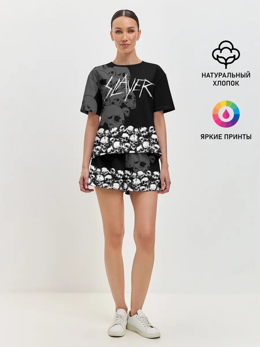 Женская пижама с шортами / Slayer Black