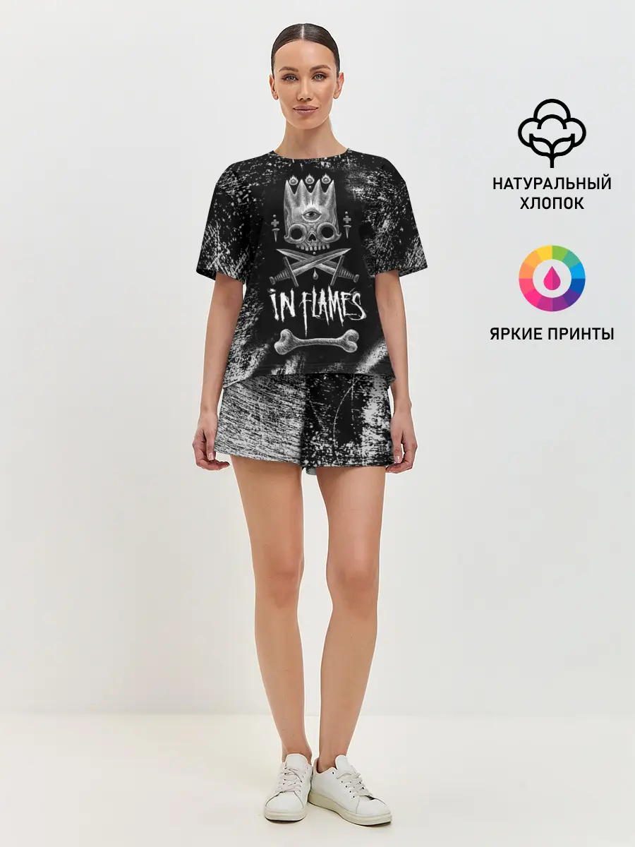 Женская пижама с шортами / In Flames King
