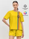 Женская пижама с шортами / Молдавия, лента с гербом